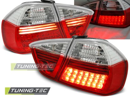 LED ZADNÍ SVĚTLA ČERVENO-BÍLÁ pro BMW E90 03.05-08.08