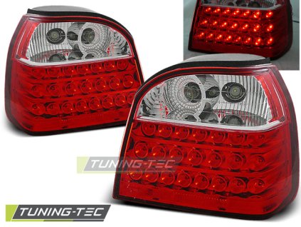 LED ZADNÍ SVĚTLA ČERVENO-BÍLÁ pro VW GOLF 3 09.91-08.97
