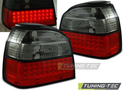 ZADNÍ LED SVĚTLA ČERVENÁ KOUŘOVÁ pro VW GOLF 3 09.91-08.97
