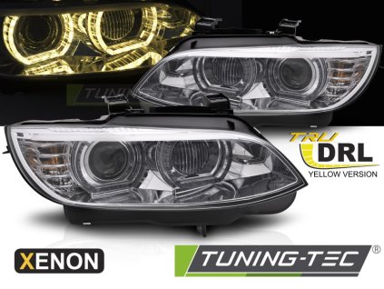 XENON HEADLIGHTS YELLOW LED CHROME DRL fits BMW E92 / E93 06-10