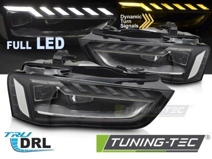 17548 headlights full led seq drl fits audi a4 b8 12 15