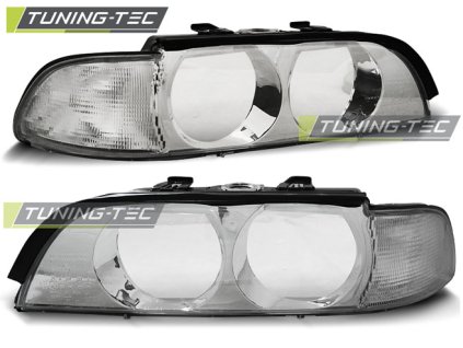 CHROMOVÉ SVĚTLOMETY pasují na BMW E39 09.95-08.00