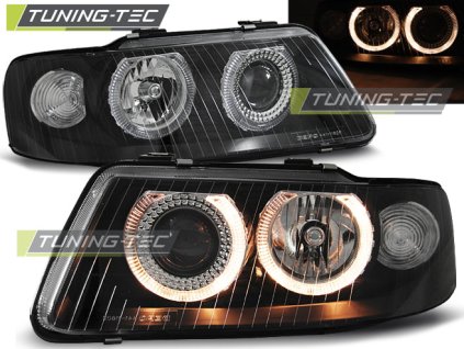 SVĚTLOMETY ANGEL EYES ČERNÉ pro AUDI A3 09.00-05.03