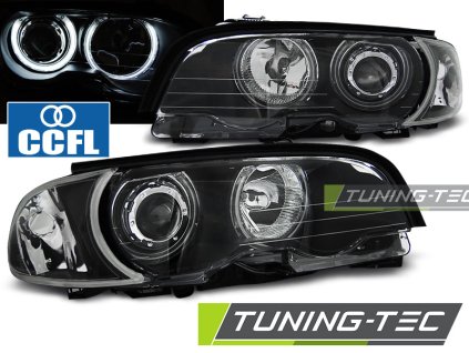 SVĚTLOMETY ANGEL EYES CCFL ČERNÉ PRO BMW E46 04.99-03.03 COUPE CABRIO
