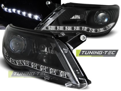 DENNÍ SVĚTLOMETY ČERNÉ, pasují na VW TIGUAN 10.07-11