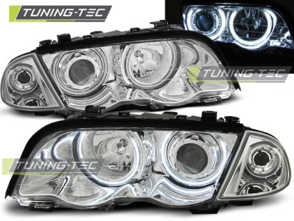 SVĚTLOMETY ANGEL EYES CCFL CHROM PRO BMW E46 05.98-08.01 S/T