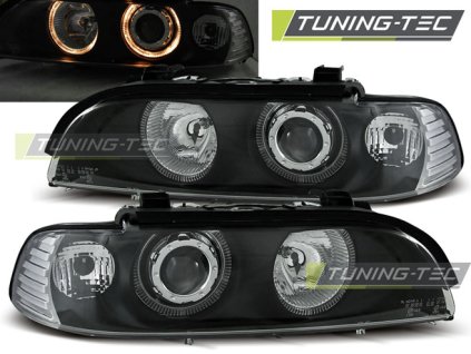 SVĚTLOMETY ANGEL EYES ČERNÝ PRO BMW E39 09.95-06.03