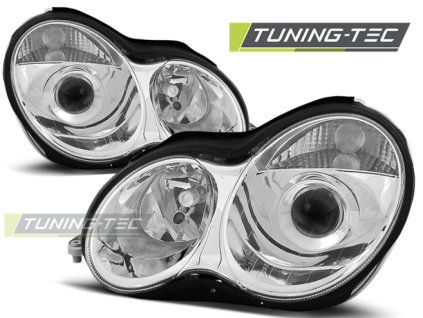 CHROMOVÉ SVĚTLOMETY pro MERCEDES W203 C-KLASA 07.00-03.04