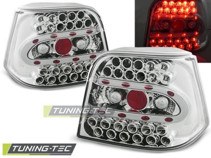 LED ZADNÍ SVĚTLA CHROMOVÁ pro VW GOLF 4 09.97-09.03