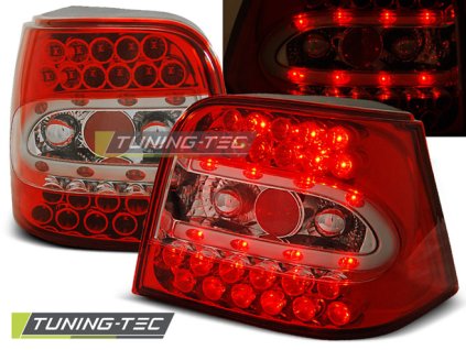 LED ZADNÍ SVĚTLA ČERVENO-BÍLÁ pro VW GOLF 4 09.97-09.03