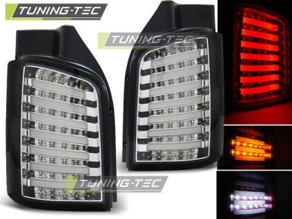 ZADNÍ LED SVĚTLA CHROMOVÁ ČERNÁ pro VW T5 04.03-09 / 10-15