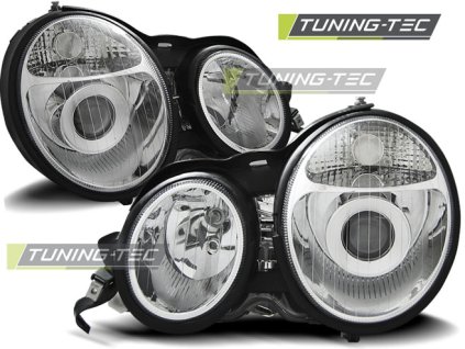 PŘEDNÍ SVĚTLOMETY CHROME pasují na MERCEDES W210 E-KLASA 95-05.99