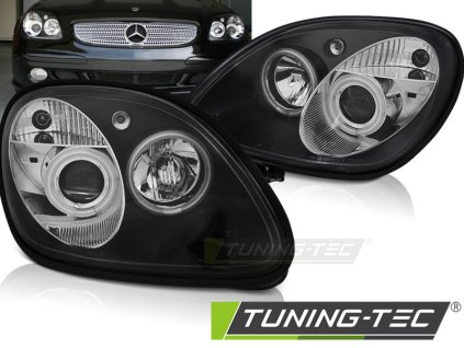 SVĚTLOMETY ANGEL EYES ČERNÉ pro MERCEDES R170 SLK 04.96-04