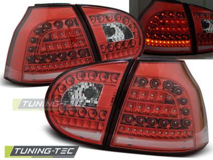 LED ZADNÍ SVĚTLA ČERVENO-BÍLÁ pro VW GOLF 5 10.03-09