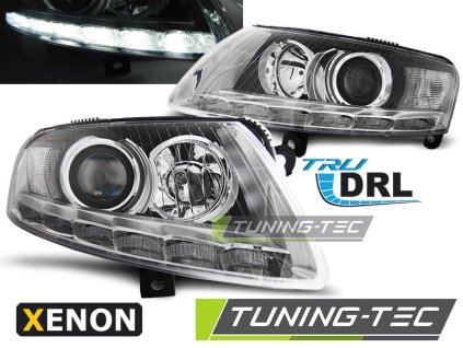 XENONOVÉ SVĚTLOMETY PRAVÉ DRL CHROM PRO AUDI A6 C6 04.04-08