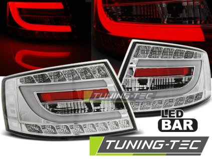 LED ZADNÍ SVĚTLA CHROMOVÁ PRO AUDI A6 C6 SEDAN 04.04-08 7PINOVÁ