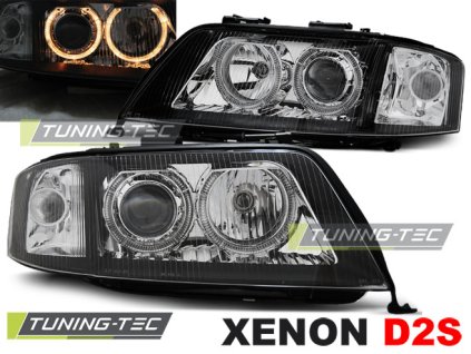 XENONOVÉ SVĚTLOMETY ANGEL EYES ČERNÉ PRO AUDI A6 06.01-05.04