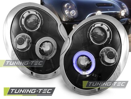 HEADLIGHTS ANGEL EYES BLACK fits BMW MINI (COOPER) 01-04