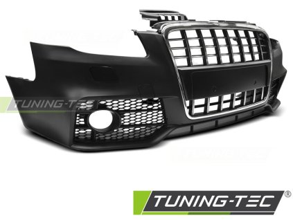 PŘEDNÍ NÁRAZNÍK SPORTOVNÍ CHROMOVANÝ ČERNÝ PRO AUDI A4 04-08