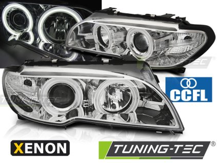 XENONOVÉ SVĚTLOMETY ANGEL EYES CCFL CHROM PRO BMW E46 04.03-06 COUPE CABRIO