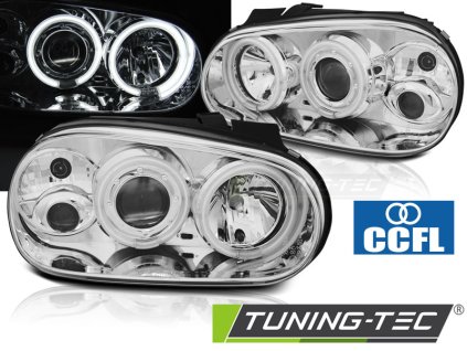SVĚTLOMETY ANGEL EYES CCFL CHROM PRO VW GOLF 4 09.97-09.03