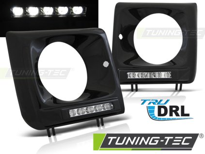 RÁM SVĚTLOMETŮ LED DRL ČERNÝ PRO MERCEDES W461, W463 01-12