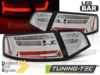 ZADNÍ LED SVĚTLA CHROMOVANÁ SEQ PRO AUDI A6 SEDAN 08-11