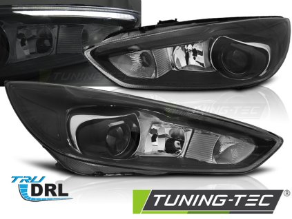 FORD FOCUS MK3 14-18 ČERNÁ LED DRL (LED OEM)