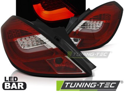 OPEL CORSA D 3D 04.06-14 ČERVENO-BÍLÁ LED RAMPA