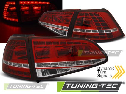 LED TAIL LIGHTS SPORT RED WHITE SEQ fits VW GOLF 7 13-17