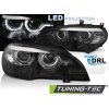 LED SVĚTLOMETY ANGEL EYES LED DRL ČERNÝ PRO BMW X5 E70 07-13 (XENONOVÉ OEM)