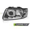 HEADLIGHT CHROME LEFT SIDE TYC fits AUDI A3 8L 00-03