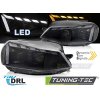 PLNÉ LED SVĚTLOMETY, ČERNÉ, DRL SEQ, pasují na VW GOLF 7 17-19