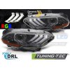 LED SVĚTLOMETY RGB DRL ČERNÉ PRO FORD MUSTANG 18-21