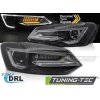 ČERNÝ LED PŘEDNÍ SVĚTLOMET PRO VW POLO V 9-17