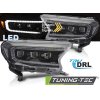 ČERNÝ LED PŘEDNÍ SVĚTLOMET PRO FORD RANGER V 16-22