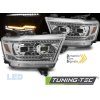 CHROMOVANÉ PLNÉ LED SVĚTLOMETY PRO DODGE RAM 19-22