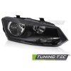 PRAVÝ SVĚTLOMET ČERNÝ H7 TYC PRO VW POLO 6R 09-14
