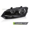 LEVÝ SVĚTLOMET ČERNÝ H7 TYC PRO VW POLO 6R 09-14