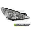 PRAVÝ CHROMOVÝ LED SVĚTLOMET TYC PRO PEUGEOT 308 07-10