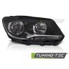 ČERNÝ PRAVÝ SVĚTLOMET H7 TYC PRO VW CADDY TOURAN 11-14