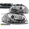 CHROMOVÉ SVĚTLOMETY S DENNÍM SVĚTLOMETEM PRO SEAT IBIZA 6L 04.02-08
