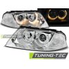 SVĚTLOMETY ANGEL EYES CHROMOVÉ, pasují na VW PASSAT 3BG B5 FL 09.00-03.05