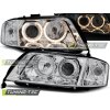CHROMOVANÉ SVĚTLOMETY ANGEL EYES PRO AUDI A6 05.97-06.01