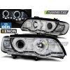 XENONOVÉ SVĚTLOMETY ANGEL EYES CHROMOVANÉ PRO BMW X5 E53 09.99-10.03
