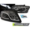 SVĚTLOMETY TRUE DRL ČERNÝCH PRO AUDI Q5 11.08 - 09.12
