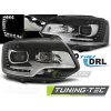 HEADLIGHTS TRUE DRL BLACK fits VW T5 2010-15