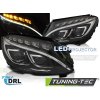 SVĚTLOMETY TRUE DRL ČERNÝCH PRO MERCEDES W205 14-18
