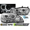 XENONOVÉ SVĚTLOMETY ANGEL EYES LED DRL CHROMOVANÉ AFS PRO BMW X5 E70 07-10