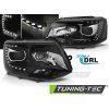 HEADLIGHTS TRUE DRL BLACK fits VW T5 2010-15